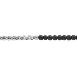 Bracelet Acier Blanc Christiano Onyx-Histoire d'Or Clearance