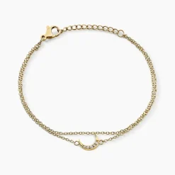 Bracelet Acier Doré Oxyde De Zirconium-Histoire d'Or Online