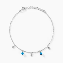 Histoire d'Or Bracelet Adiva Argent Blanc Turquoise
