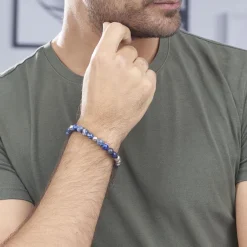 Bracelet Adonis Acier Blanc Pierre De Synthese-Histoire d'Or Clearance