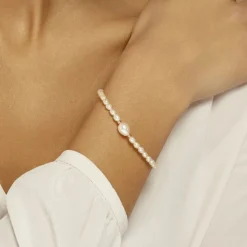 Histoire d'Or Bracelet Akil Or Jaune Perle De Culture