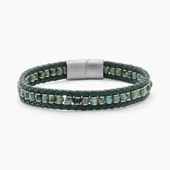 Histoire d'Or Bracelet Alassio Acier Blanc Turquoise