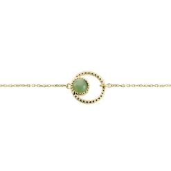 Bracelet Amalthea Plaqué Or Doré Aventurine Vert-Histoire d'Or Hot