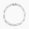 Histoire d'Or Bracelet Anilo Maille Alternee 1/1 Argent Blanc