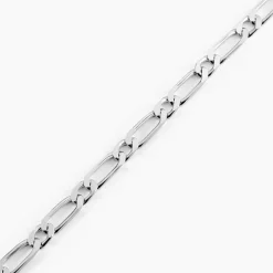Histoire d'Or Bracelet Anilo Maille Alternee 1/1 Argent Blanc
