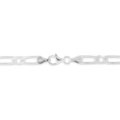 Histoire d'Or Bracelet Anilo Maille Alternee 1/1 Argent Blanc