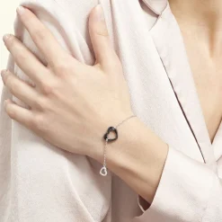 Histoire d'Or Bracelet Anissa Argent Blanc Céramique Et Oxyde De Zirconium