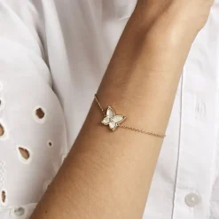 Bracelet Areli Plaque Or Doré Nacre Oxyde De Zirconium-Histoire d'Or Hot