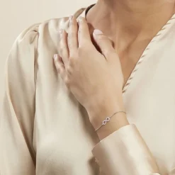 Histoire d'Or Bracelet Argent Blanc Anona Oxydes De Zirconium