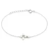 Histoire d'Or Bracelet Argent Blanc Burt Perles De Culture Oxydes De Zirconium