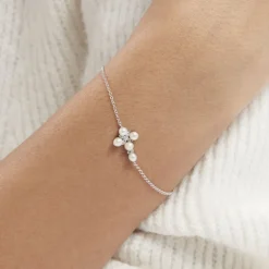 Histoire d'Or Bracelet Argent Blanc Burt Perles De Culture Oxydes De Zirconium