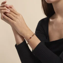 Histoire d'Or Bracelet Argent Blanc Dallal Ambres