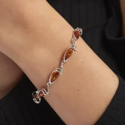 Histoire d'Or Bracelet Argent Blanc Dallal Ambres