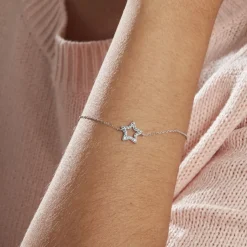 Bracelet Argent Blanc Dmitri Oxydes De Zirconium-Histoire d'Or