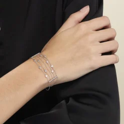 Bracelet Argent Blanc Edvard Oxydes De Zirconium-Histoire d'Or Best