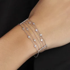 Bracelet Argent Blanc Edvard Oxydes De Zirconium-Histoire d'Or Best