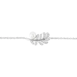 Bracelet Argent Blanc Edytha Perle De Culture Oxydes De Zirconium-Histoire d'Or Sale
