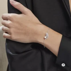 Bracelet Argent Blanc Edytha Perle De Culture Oxydes De Zirconium-Histoire d'Or Sale