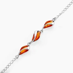 Histoire d'Or Bracelet Argent Blanc Eve-liseae Ambre