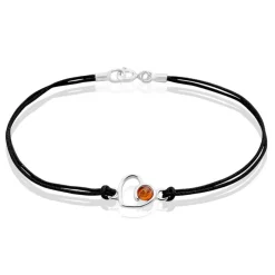 Bracelet Argent Blanc Mialy Ambre-Histoire d'Or Sale