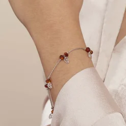 Histoire d'Or Bracelet Argent Blanc Nolana Ambre