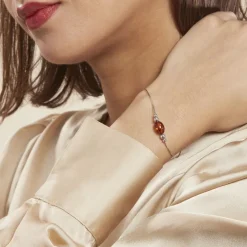 Bracelet Argent Blanc Safaa Ambre-Histoire d'Or Online