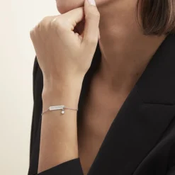 Bracelet Argent Blanc Sameera Agate-Histoire d'Or