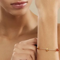Histoire d'Or Bracelet Argent Blanc Siaae Ambres