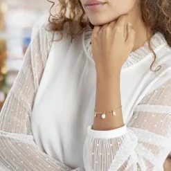 Histoire d'Or Bracelet Argent Dore Keshi Maille Cheval