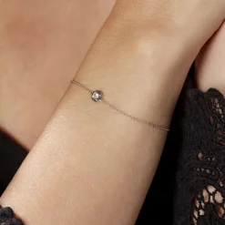 Bracelet Argent Laureto Oxydes De Zirconium-Histoire d'Or New