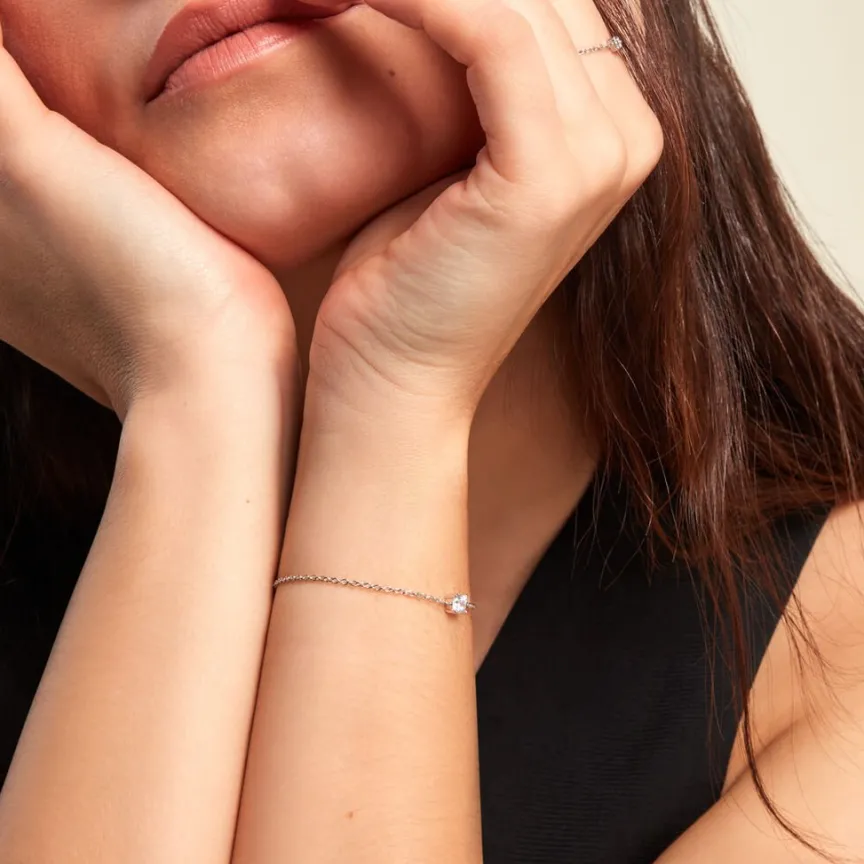 Bracelet Argent Lylwenn Oxydes De Zirconium-Histoire d'Or Best