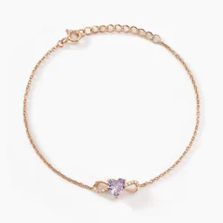 Histoire d'Or Bracelet Atieno Argent Rose Oxyde De Zirconium