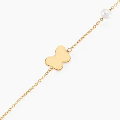 Histoire d'Or Bracelet Aurida Papillon Or Jaune Perle De Culture