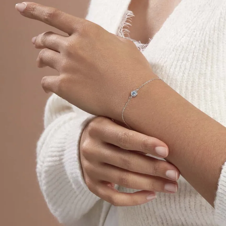 Bracelet Auxana Argent Blanc Oxyde De Zirconium-Histoire d'Or