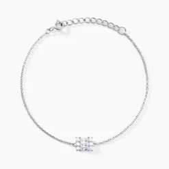 Bracelet Baroque Party Argent Blanc Oxyde De Zirconium-Histoire d'Or