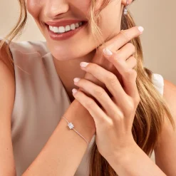 Bracelet Baroque Party Argent Blanc Oxyde De Zirconium-Histoire d'Or