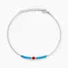 Histoire d'Or Bracelet Behati Argent Blanc Corail Turquoise