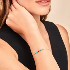 Histoire d'Or Bracelet Behati Argent Blanc Corail Turquoise