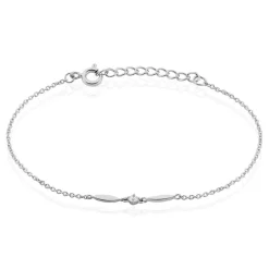 Histoire d'Or Bracelet Bormana Argent Blanc Oxyde De Zirconium