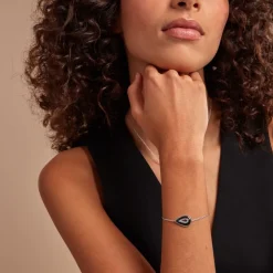 Bracelet Boyce Argent Blanc Céramique Oxyde De Zirconium-Histoire d'Or Hot