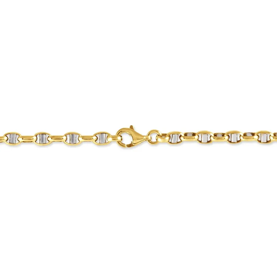 Histoire d'Or Bracelet Carlo Or Bicolore Maille Marine Ronde