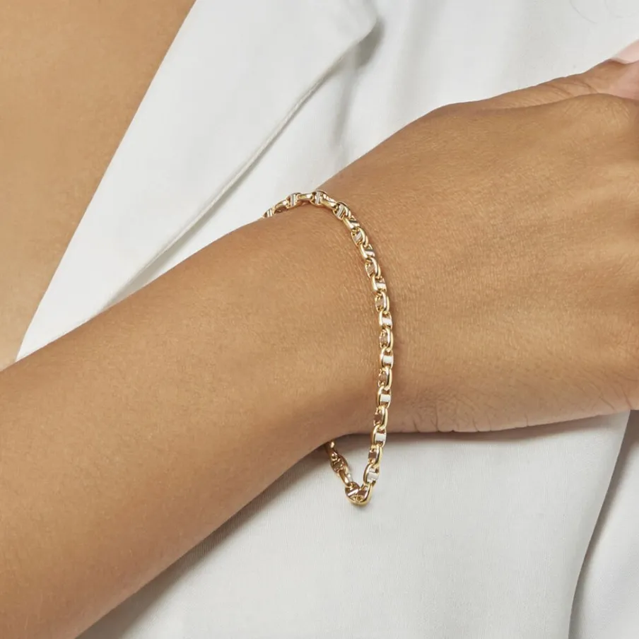 Histoire d'Or Bracelet Carlo Maille Marine Ronde