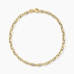 Histoire d'Or Bracelet Carlo Or Bicolore Maille Marine Ronde