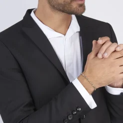 Histoire d'Or Bracelet Carlo Or Bicolore Maille Marine Ronde