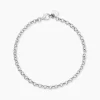 Histoire d'Or Bracelet Carola Maille Jaseron Argent Blanc