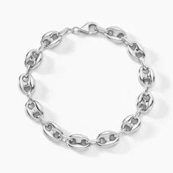 Bracelet Carrus Maille Grain De Cafe Argent Blanc-Histoire d'Or Best