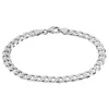 Histoire d'Or Bracelet Casper Maille Gourmette Argent Blanc