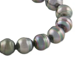 Histoire d'Or Bracelet Cerclee Or Jaune Perle De Culture De Tahiti