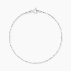 Histoire d'Or Bracelet Cherame Maille Criss Cross Argent Blanc