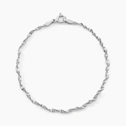 Bracelet Ciana Torsade Diamante Argent Blanc-Histoire d'Or Clearance